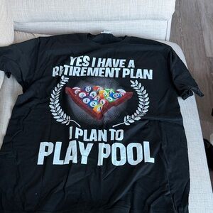 Black Graphic Tee - Pool Retirement Plan